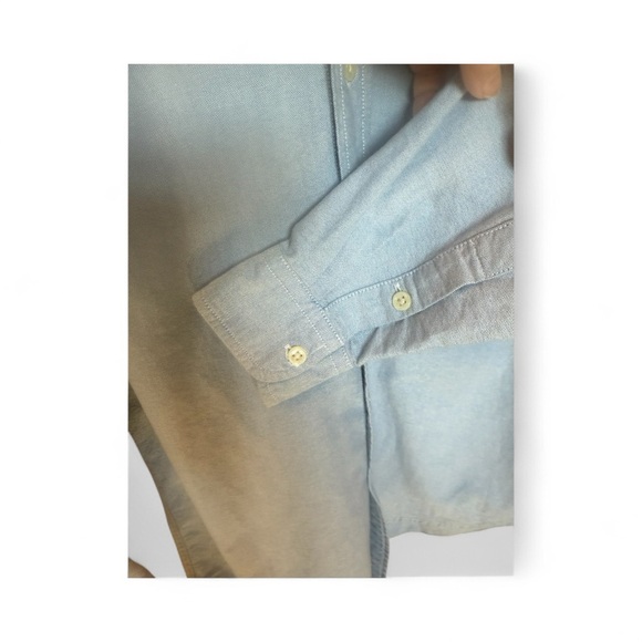Ralph Lauren Boys Oxford Button-Down Shirt Size 10 Light Blue Boys Dress Shirt - Picture 3 of 6